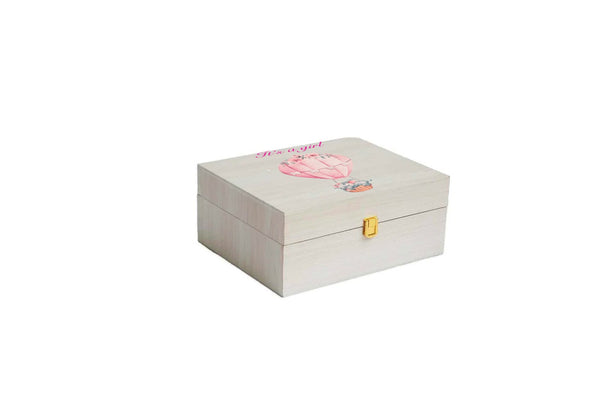 Premium Wooden Box | It's a Girl | Baby Shower Wooden Box | Baby Box | New Born Baby Gift Box
