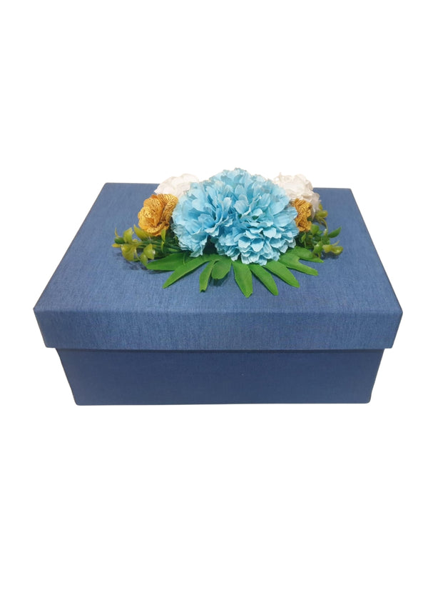 Blue Floral Box for Gift Presentation