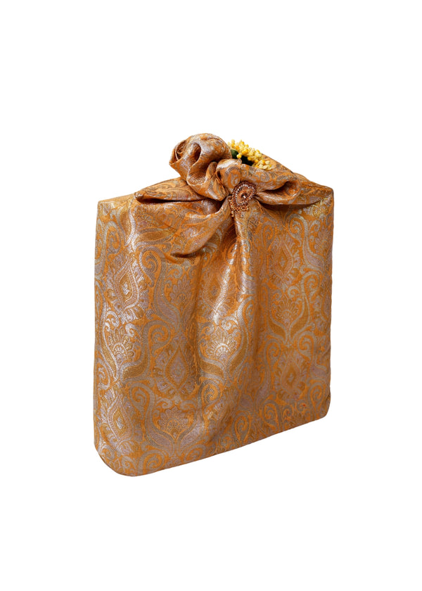 Golden Color Medium Size Wedding Gift Wrap Fabric Gift Wrap Bags