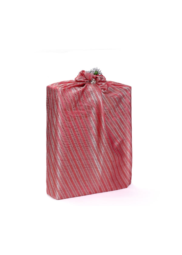 Pink Color Medium Size Wedding Gift Wrap Fabric Gift Wrap Bags