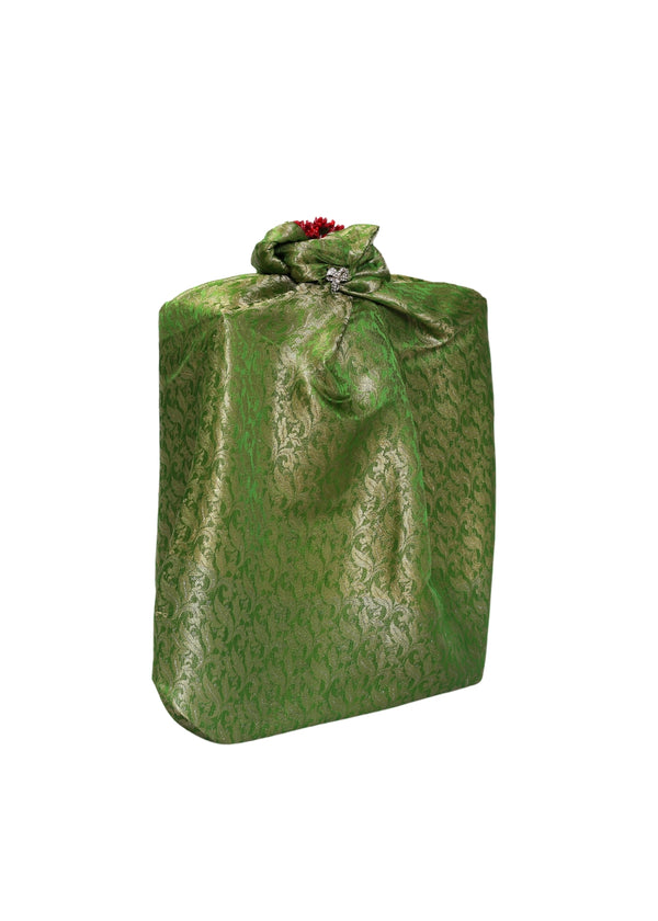 Light Green Color Medium Size Wedding Gift Wrap Fabric Gift Wrap Bags