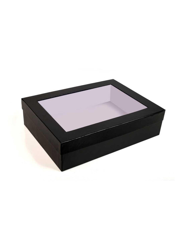 Black Color Window Box For Gifts Packaging - BoxGhar