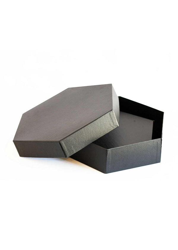 Morocco Hexagon Plain Black Box For Multipurpose Packaging - BoxGhar