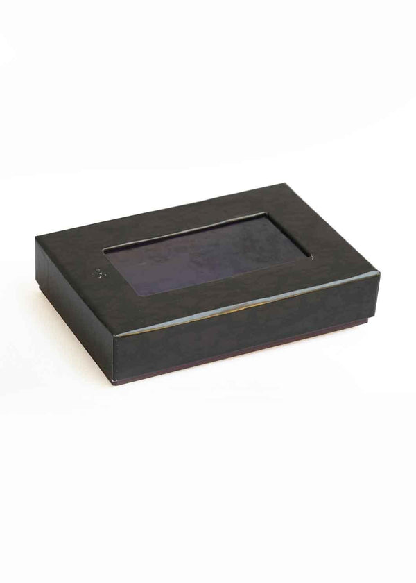 Black Box With Window For Clothe Packaging - Empty Designed Box - BoxGhar