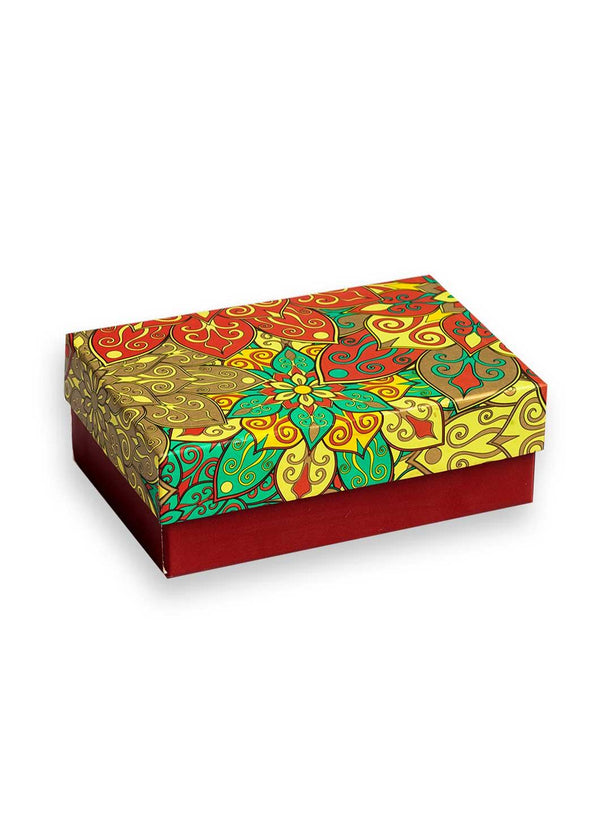 Gold Floral Pattern Sweet Packing Boxes - Floral design Boxes For Events - BoxGhar
