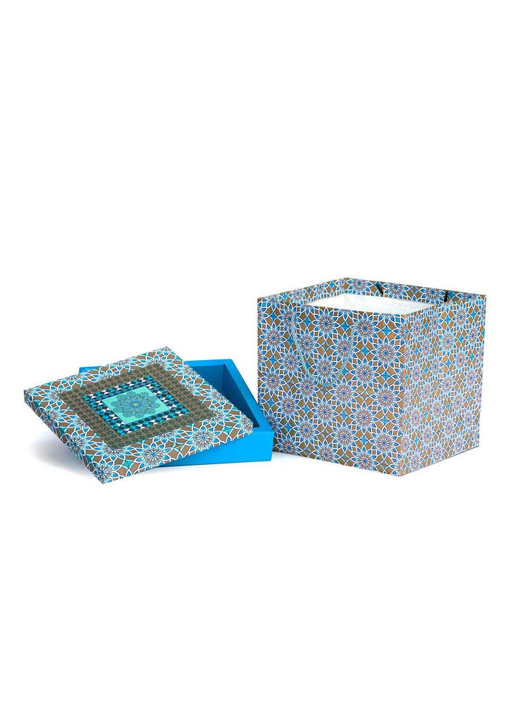 2KG Golden & Persian Blue Design Box for Packing Sweet Box - BoxGhar