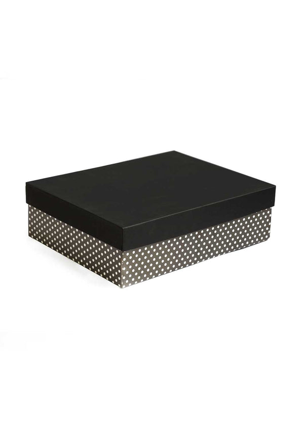 Black and White Doted Design Box For Packing