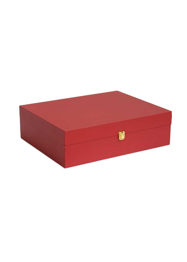 Premium Wooden Box | Square Shape Wooden Box | Clothe Box | Wedding Gift Box | Jewellery Box | Premium Set | Necklace Packaging Box - BoxGhar