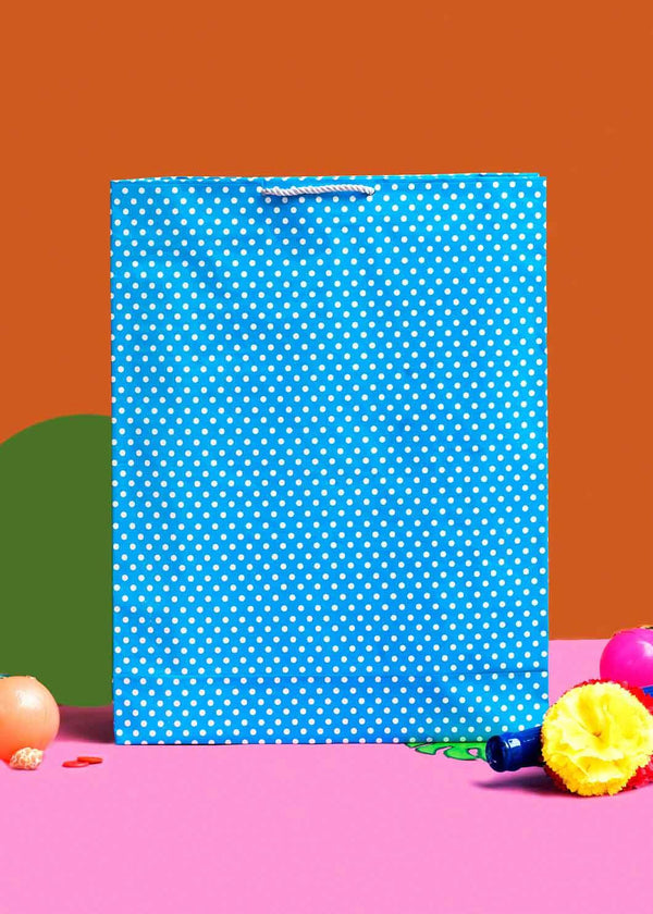 Polka Dots Paper Bags - 3 Colors - Dotted Pattern Design Paper Bag - Multipurpose Packaging - BoxGhar