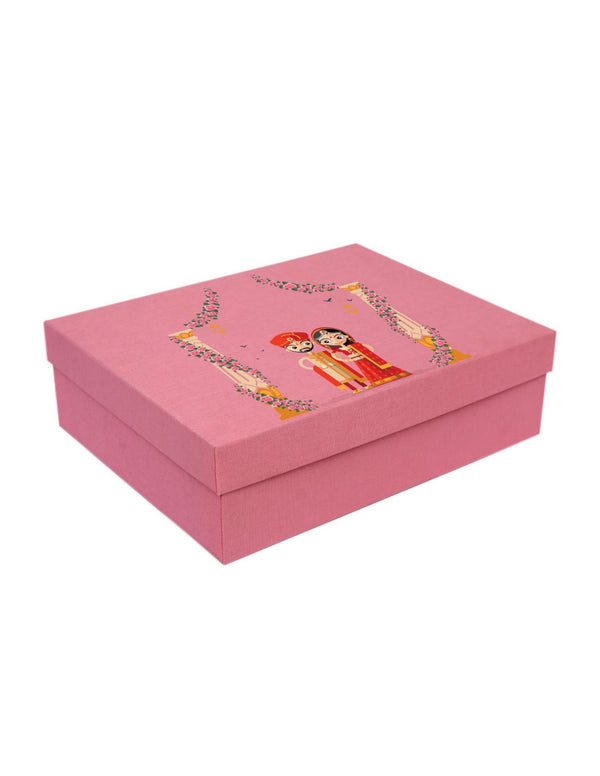 Pink Color Quote Design Box For Gift Packing