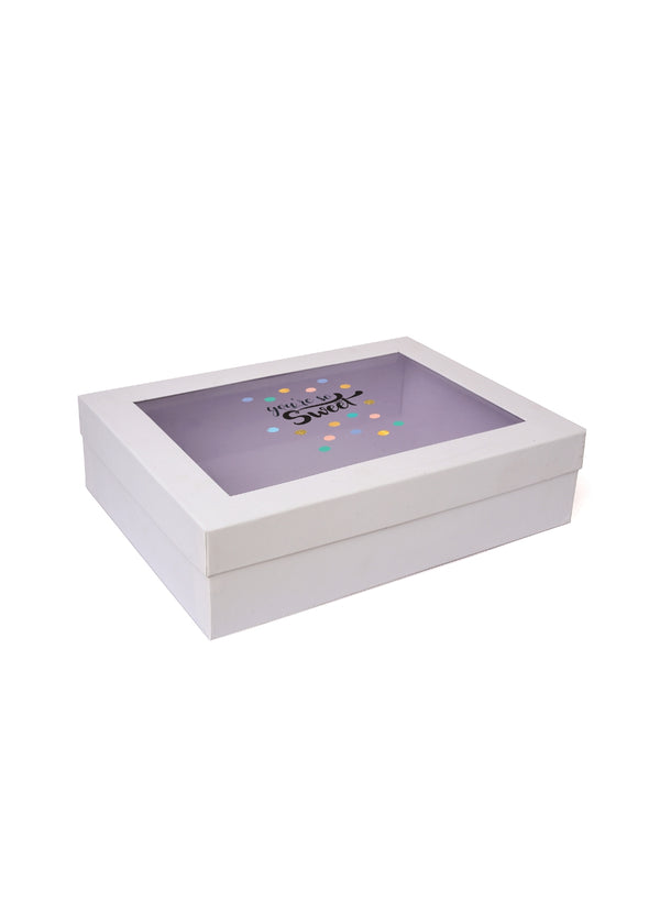 White Color Window Box For Gifts Packaging