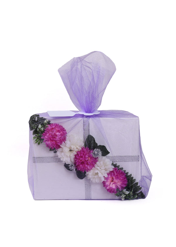 White Color With Red Flower & Net Box For Gift Packing