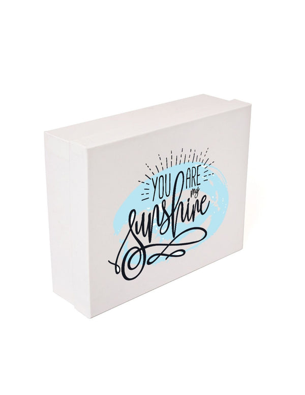 White Color Quote Design Box For Gifts