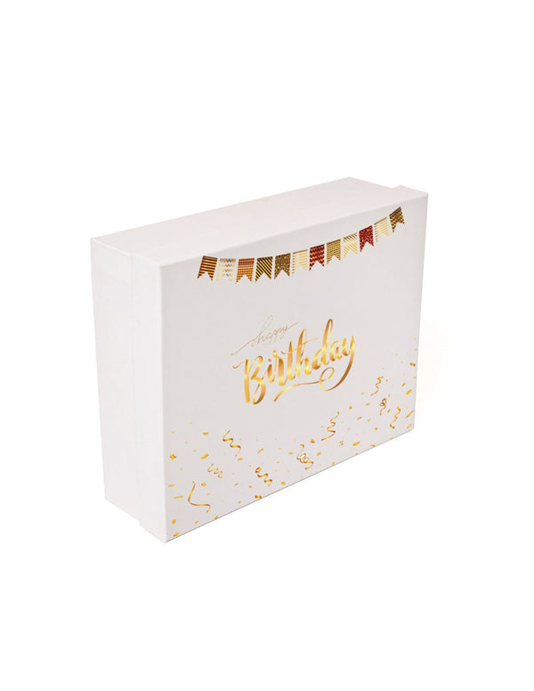 White Color Quote Design Box For Birthday Box - Birthday Gift Box