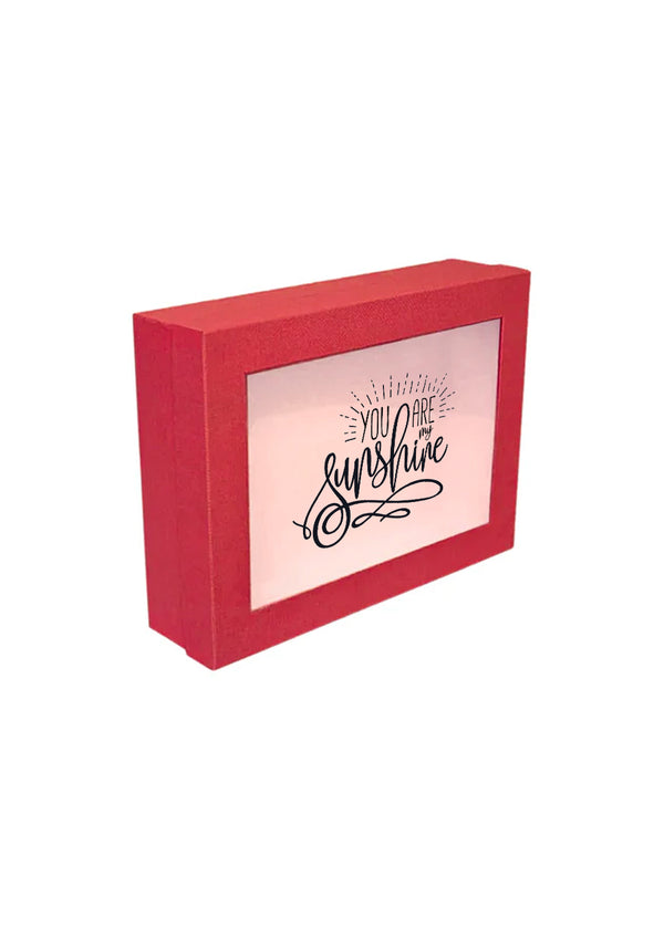 Red Framed Decorative Box"You Are My Sunshine"