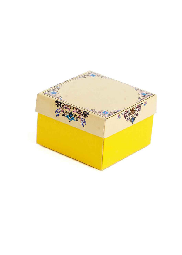 Bid Boxes Floral Ornament Design Box -Gift Box - Mithai Box - Announcement Gift Box - Assemble It Yourself