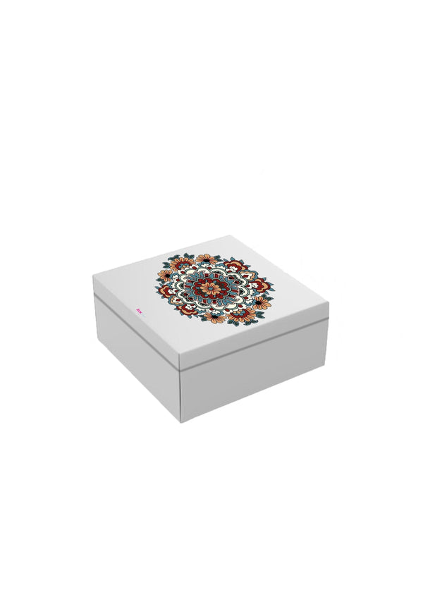White Bidh Box - Customize Design Box - Multipurpose Box - Square Box