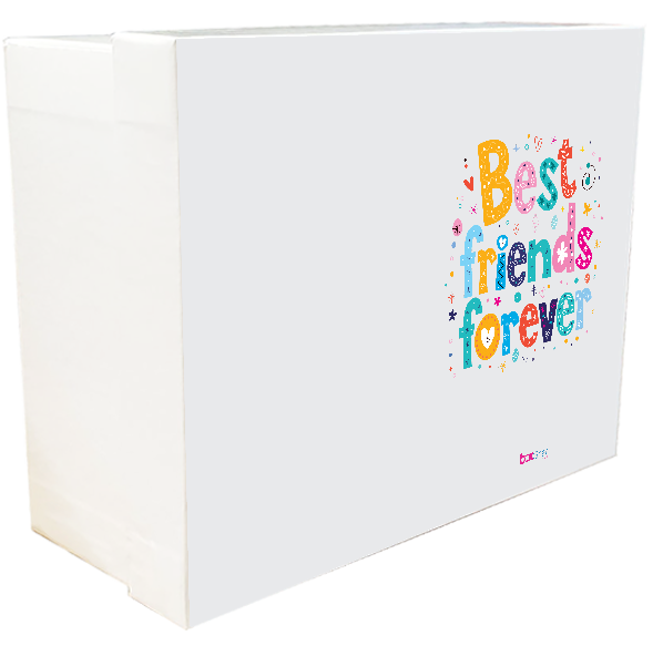 Best Friends Forever Gift Box with Colorful Inscription