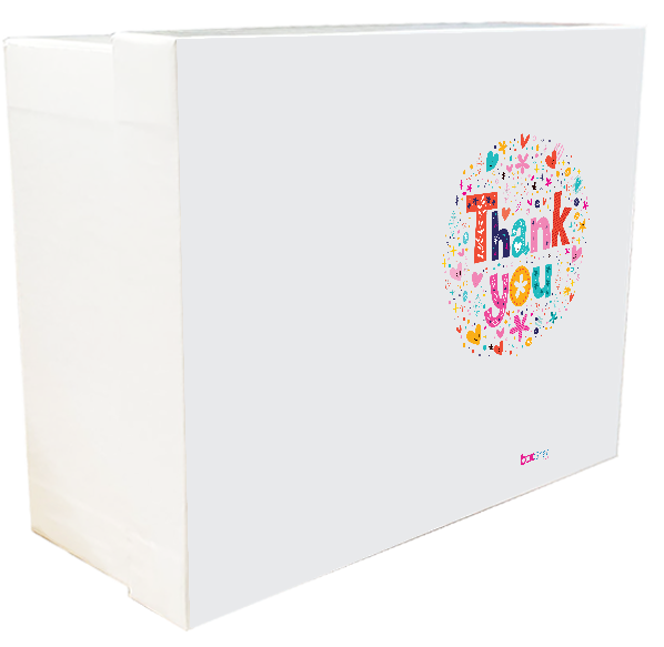 Thank You Gift Box with Colorful Inscription