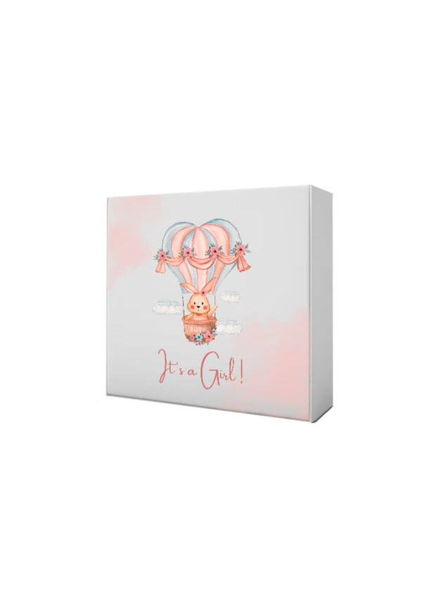 White Box - Its A Girl - Customize Design Box - Box for Packing Gifts