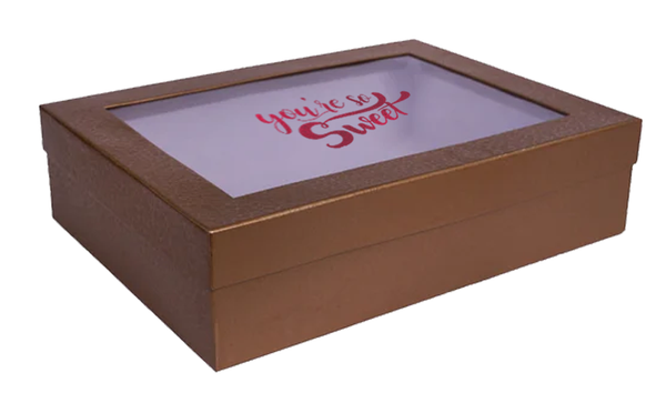 Elegant Brown Gift Box with "You're So Sweet"