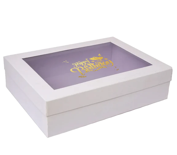 White Happy Birthday Gift Box