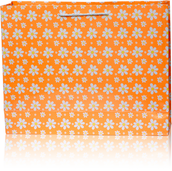 Cheerful Orange Floral Handbag