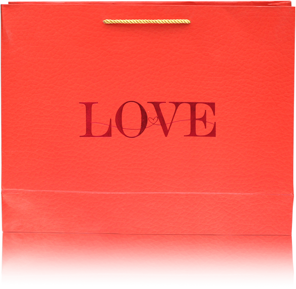 Red LOVE Textured Handbag