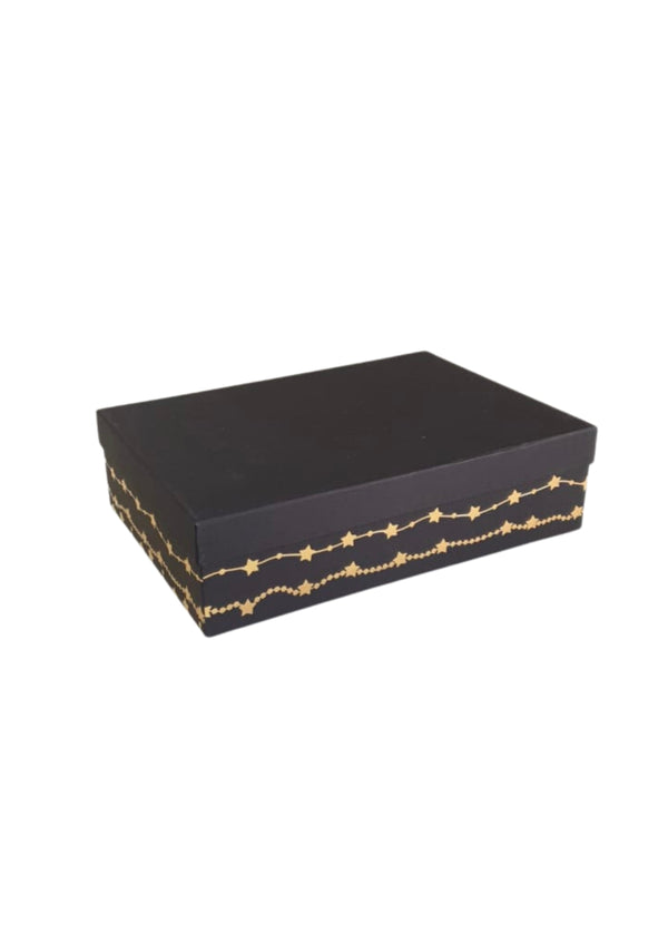 Black Gift Box With Golden Dots  |Empty Gift Box