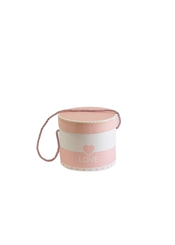 Pink & White Round Gift Box | Empty Round Box | Small Round Box