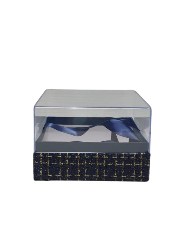 TRANSPARENT SQUARE LEATHER GIFT BOX- LARGE SIZE