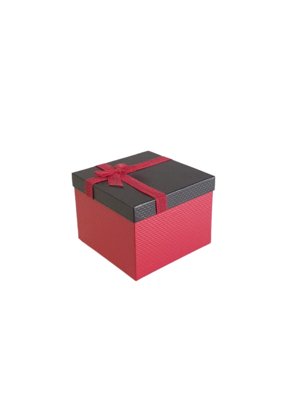 Red & Black Square Gift Box | Empty Square Box | Medium Square Box