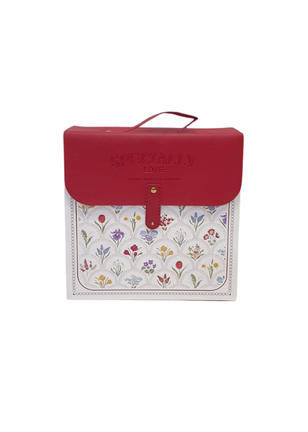 RED & WHITE LEATHER GIFT BOX-LARGE SIZE