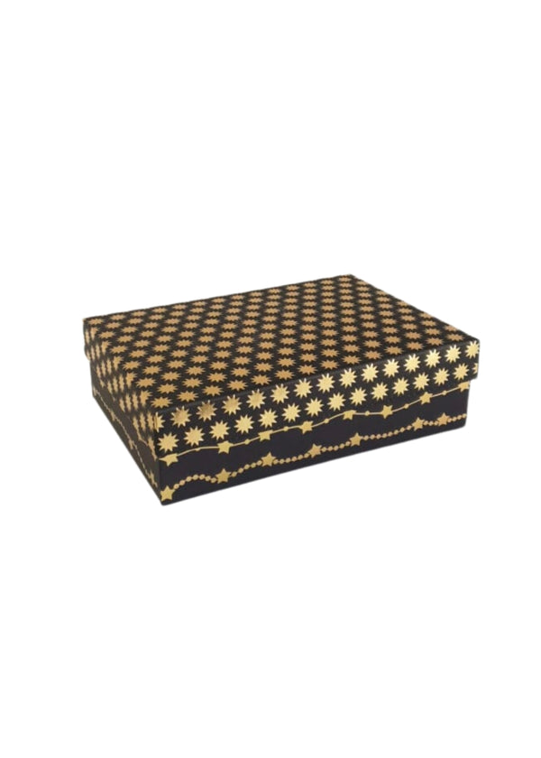 Black box with golden dots |Empty Gift Box