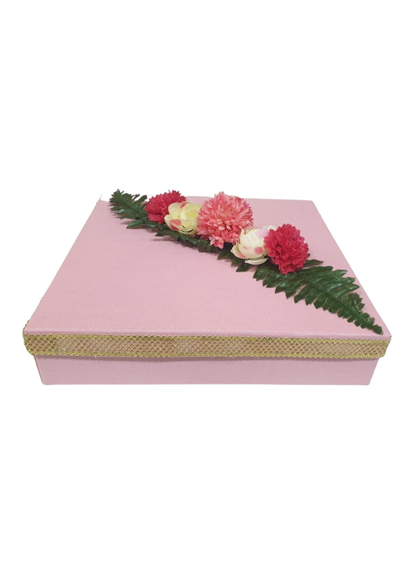 Pink Square Flower Box -Pink Box For Cloth Packaging