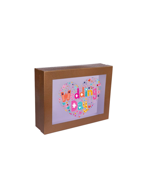 Brown Color Window Box-Quote Box-For Wedding Gifts Packaging