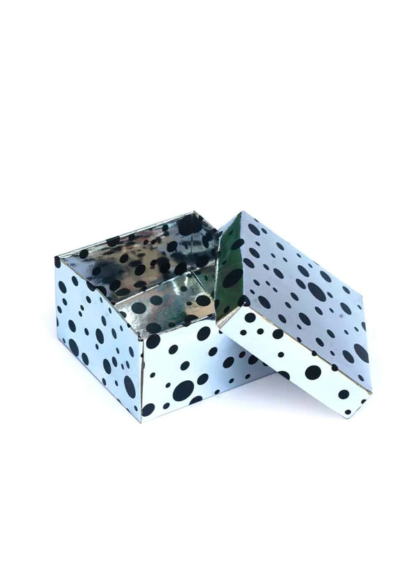 Plain Black Dotted Shine Design Box for Packing - Shiny Gift Box - Silver Gift Box - Assemble It Yourself