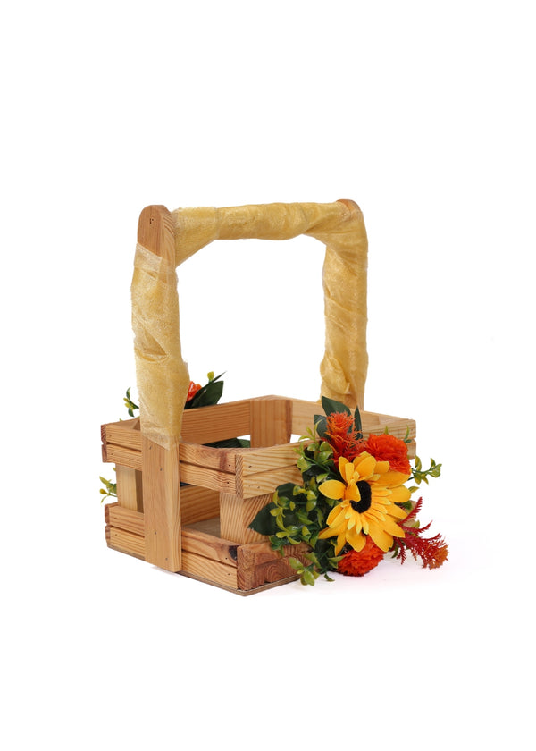 Small Floral Basket For Multipurpose Gift Packaging