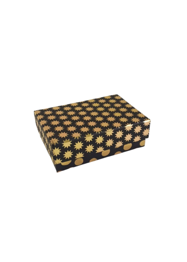 Black box with golden dots |Empty Gift Box