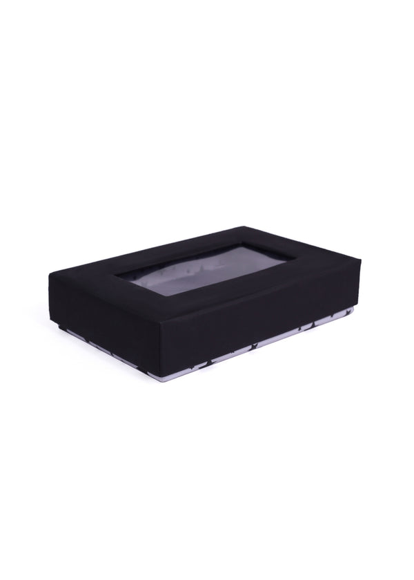Black & White Color Box With Black Star Design Window Box for Packing
