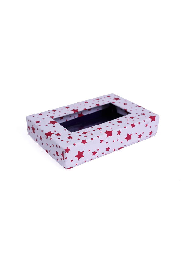 White Color With Red Star Design Window Box for Packing