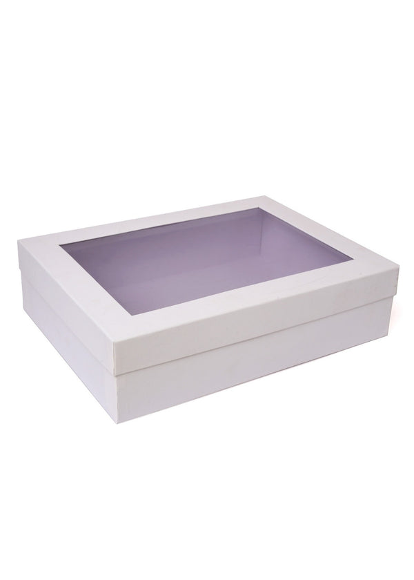 White Color Window Box For Gifts Packaging