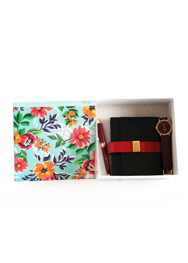 Turquoise Color Floral Design Box for Packing - BoxGhar