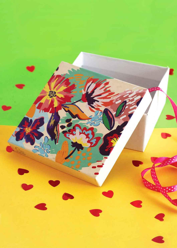 Multi Color Floral Design Box for Packing - BoxGhar