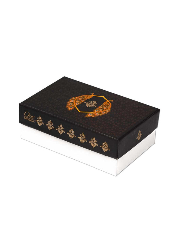 Beautiful Peacock Blue & Gold Design Box for Packing - BoxGhar