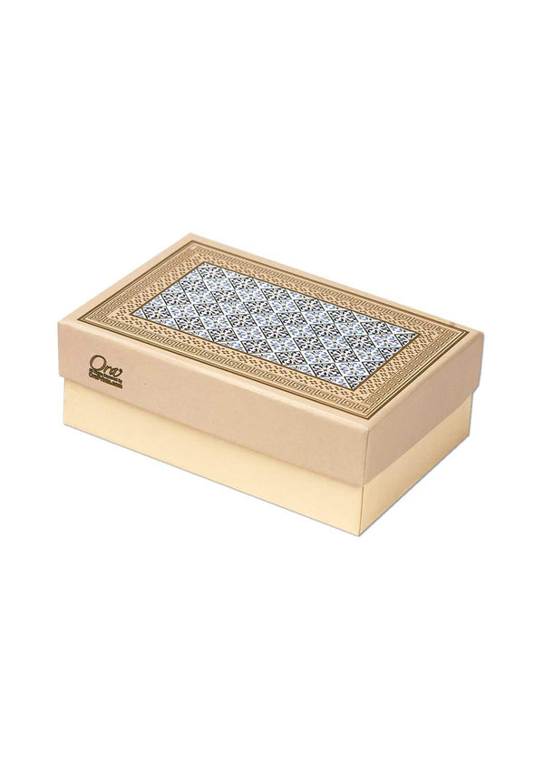 Gold & Off White Floral Design Box for Packing - BoxGhar