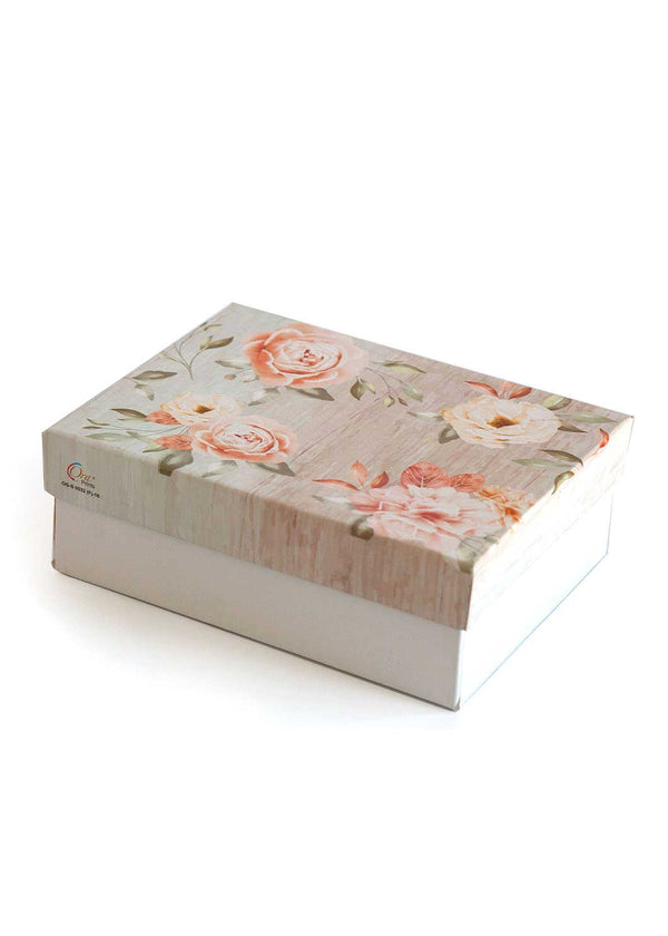 Peach and Yellow Flowers Design Box for packing