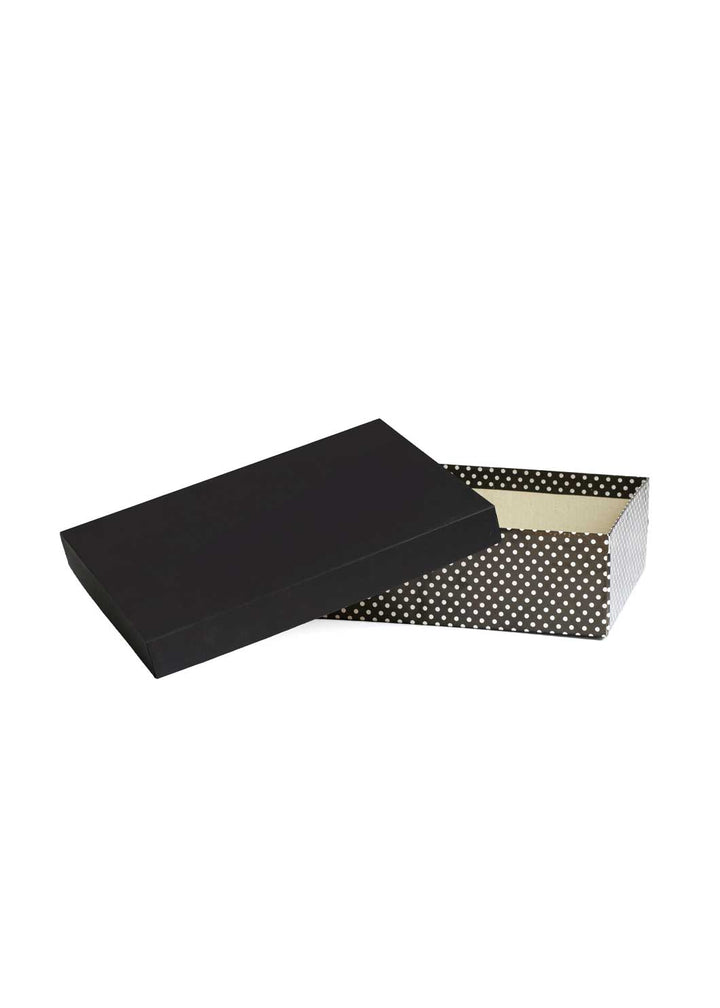 Black And White Doted Design Box For Packing Boxghar