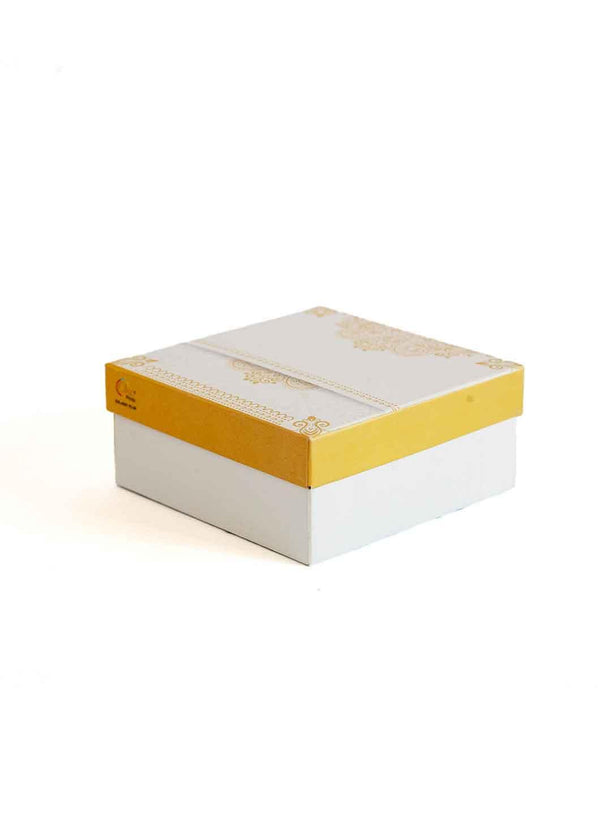 White and Golden Color Pattern Box for Packing Gifts - BoxGhar