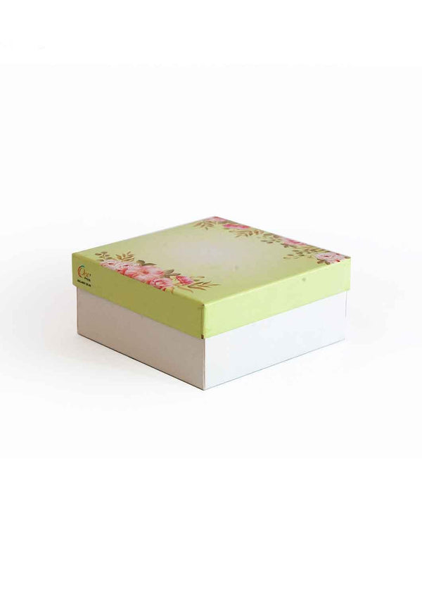 Green Color Floral Design Box for packing - BoxGhar